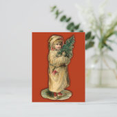 Cartes de Noël victoriennes Enfant avec arbre (Debout devant)