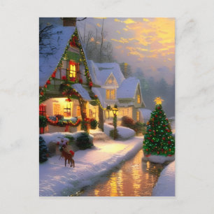 Cartes de Noël vierges de style rétro pour les Fêt
