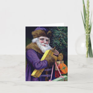 Cartes de Noël vintage Père Noël Cartes pour notes