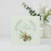 Cartes de Noël Vintage pins cônes Noël (Debout devant)