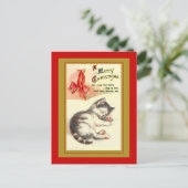 Cartes de Noël Vintage Sweet Kitten (Debout devant)