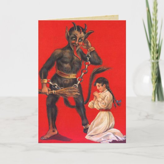 Cartes de Noël vintages de Krampus (Devant)