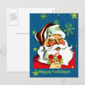 Cartes de Noël vintages du Père Noël (Devant / Derrière)