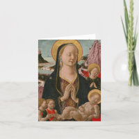 Cartes De Noël vintages Madonna Et Enfants Anges