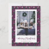 Cartes de Noël violet vert moche (Devant)