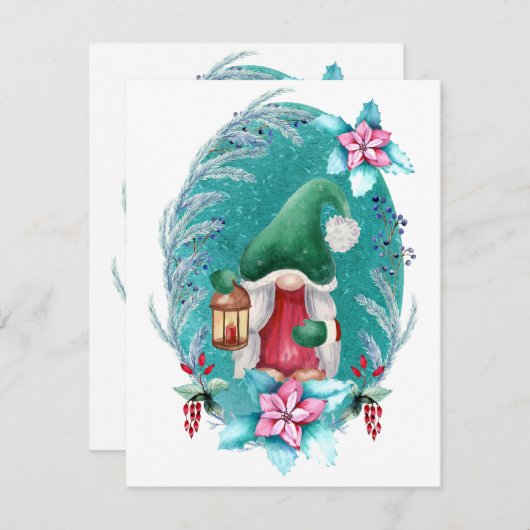 Cartes de Noël Watercolor (Devant / Derrière)