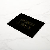 Cartes de nom Art Déco noir (Rotation)