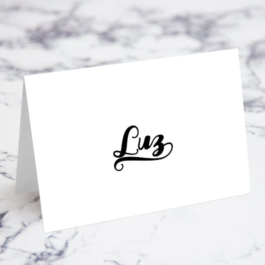 Cartes de nom avec fioriture Z Bold Brush Script