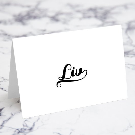 Cartes de nom avec fioritures Bold Brush Script V