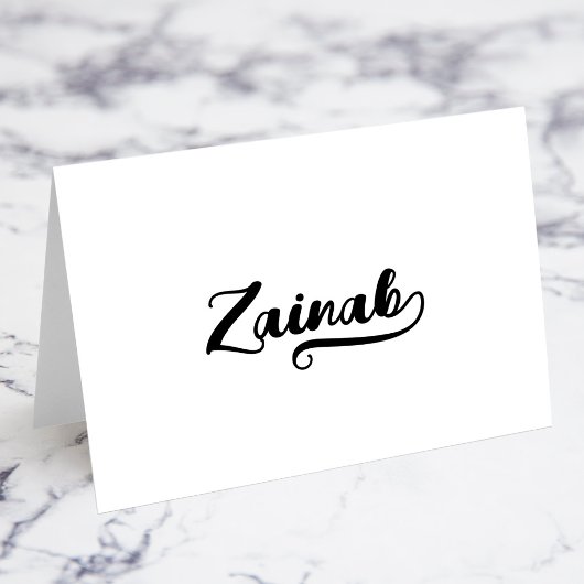 Cartes de nom avec lettrage gras Brush Script B Sw