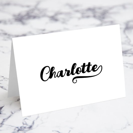 Cartes de nom avec lettrage gras Brush Script E