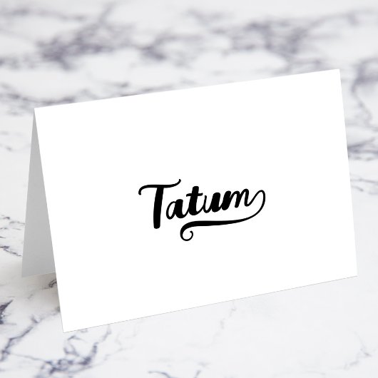 Cartes de nom avec lettrage gras Brush Script M Sw