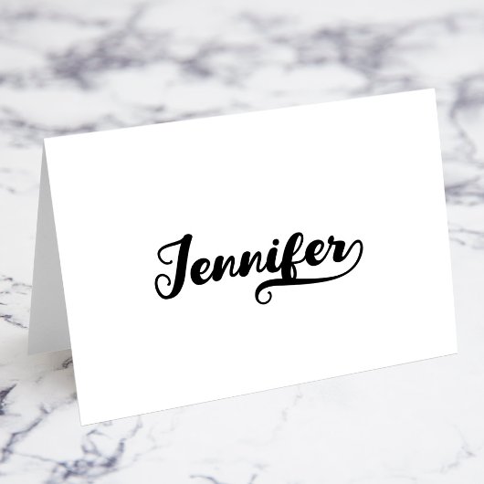 Cartes de nom avec lettrage gras Brush Script R Sw