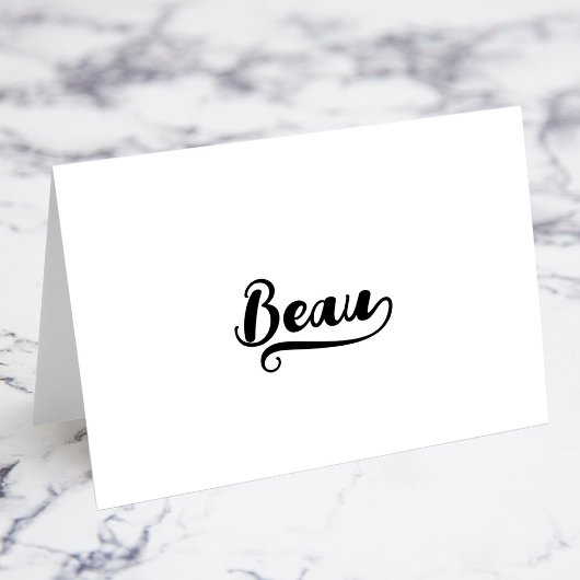 Cartes de nom avec lettrage gras Brush Script U Sw