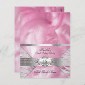 Cartes de nom client Pink Sweet 16 (Devant / Derrière)