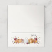 Cartes de nom de citrouilles d'automne (Extérieur déplié)