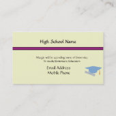 Cartes de nom de diplôme (Dos)