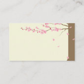 Cartes de nom de fleurs cerises Inséparables (Dos)