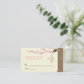 Cartes de nom de fleurs cerises Inséparables (Debout devant)
