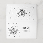 Cartes de nom de la ligne traditionnelle de tatoua (Extérieur déplié)