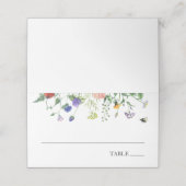 Cartes de nom de lieu Fleurs sauvages et abeilles  (Extérieur déplié)