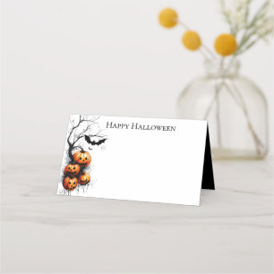 Cartes de nom de lieu pour Halloween