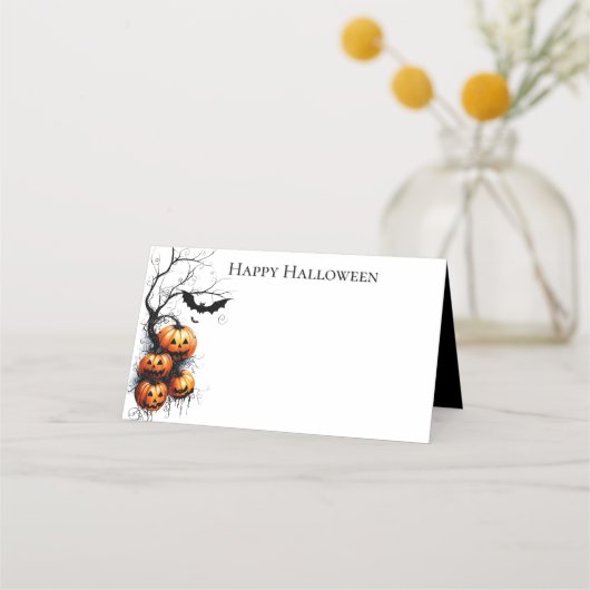 Cartes de nom de lieu pour Halloween (Devant)