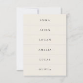 Cartes de nom de mariage crème (Devant)