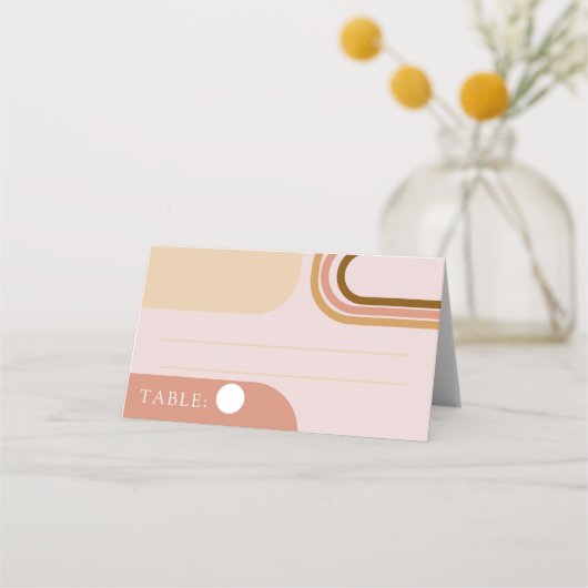 Cartes de nom de mariage en forme d'arche minimali (Devant)