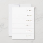 Cartes de nom de mariage minimalistes (Devant)