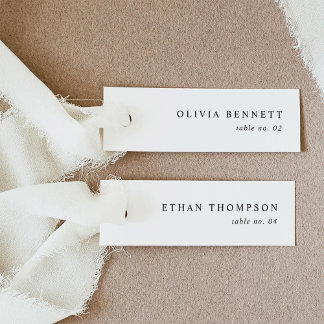 Cartes de nom de mariage minimalistes