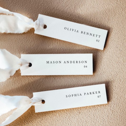Cartes de nom de mariage simples modernes