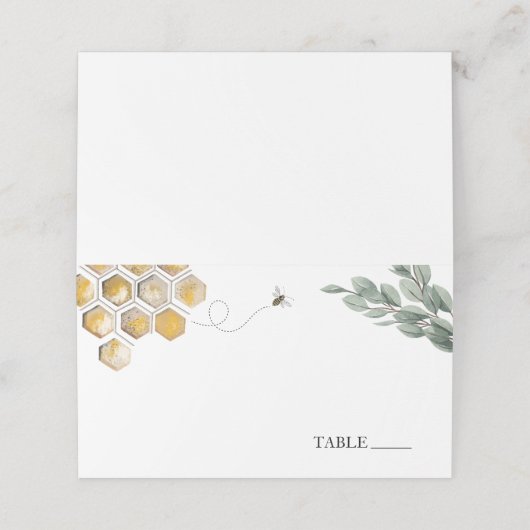 Cartes de nom de ruche d'or (Extérieur déplié)