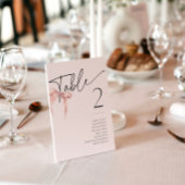 Cartes de nom de table Bush Pink Bow