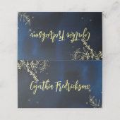 Cartes de nom de table du soir élégantes (Extérieur déplié)