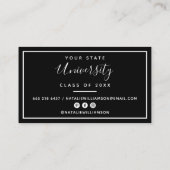 Cartes de nom d'insertion de photo de graduation n (Dos)