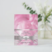 Cartes de nom d'invité Rose Sweet 16 (Debout devant)