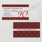 Cartes de nom du musicien Brown rouge et riche (Devant / Derrière)