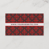 Cartes de nom du musicien Brown rouge et riche (Dos)