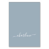Cartes de nom élégantes bleues et blanches poussié (Par défaut)