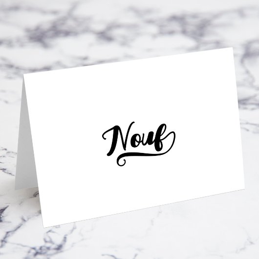 Cartes de nom et de lieu avec écriture Bold Brush