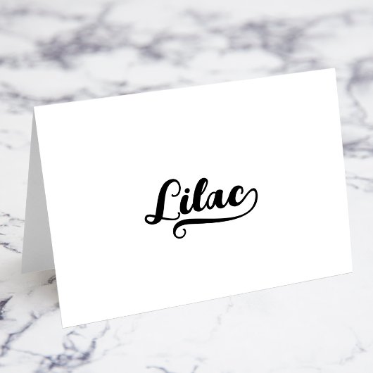 Cartes de nom et de lieu avec écriture Brush Scrip