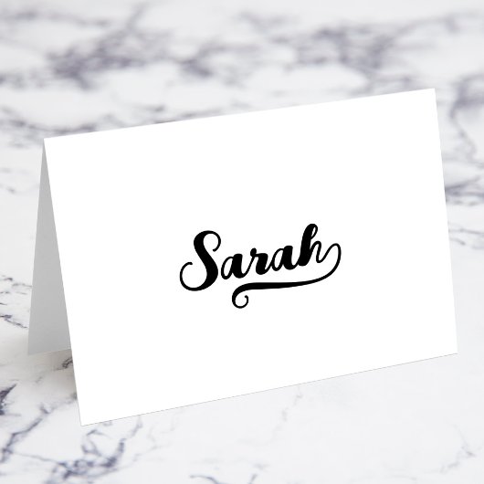 Cartes de nom et de lieu avec script Bold Brush H