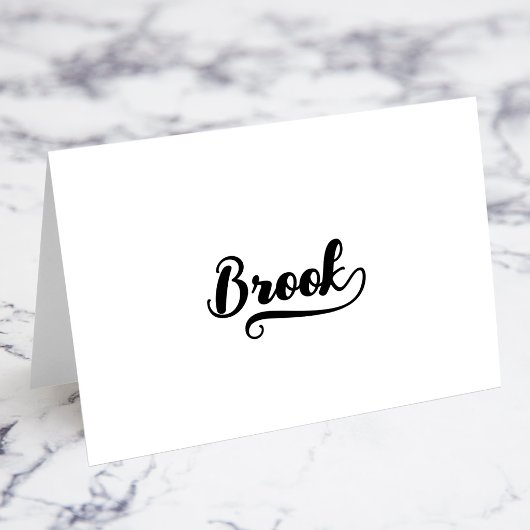 Cartes de nom et de lieu avec script Bold Brush K