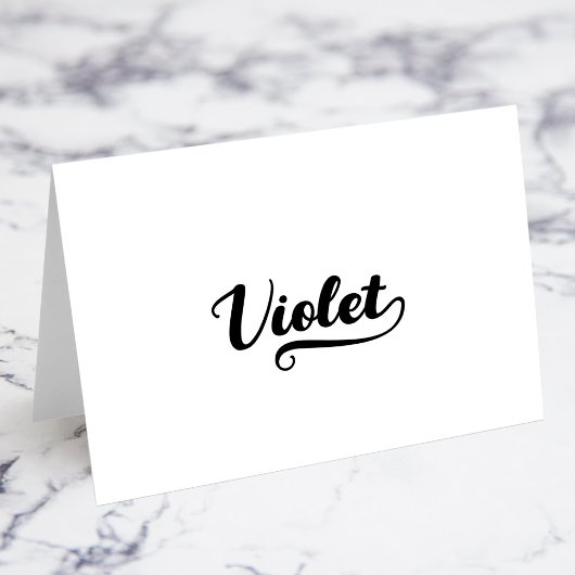 Cartes de nom et de lieu avec script Bold Brush T