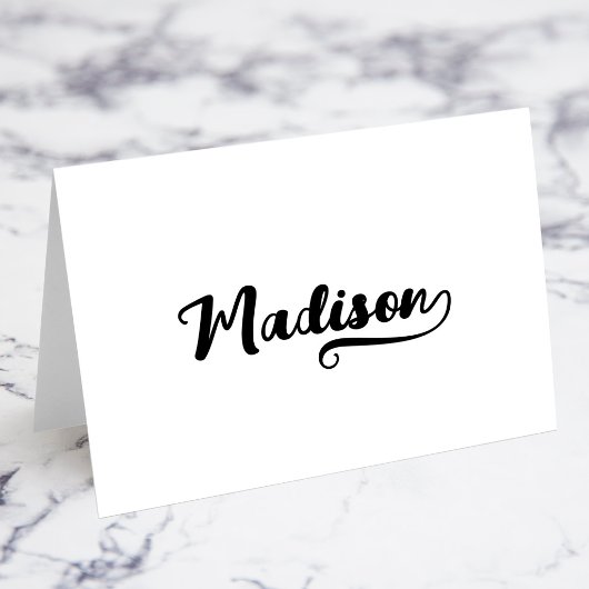 Cartes de nom et de lieu en écriture Brush Script