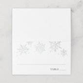 Cartes de nom et de place pour flocons de neige d' (Extérieur déplié)