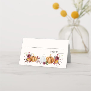 Cartes de nom et de table pour l'automne avec citr