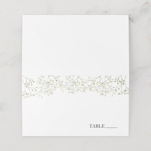 Cartes de nom Fleur de bébé (Extérieur déplié)