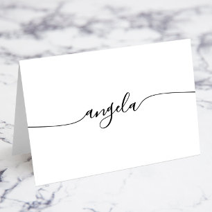 Cartes de nom individuelles de signature Black Gla